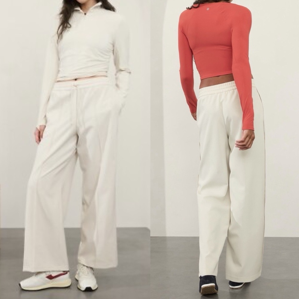 Athleta Endeavor High Rise Relaxed Wide Leg Pant Sz Large Casual Athleisure G92